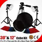 24 Photo Studio Photography Light Cube Tent Background Lighting Kit 