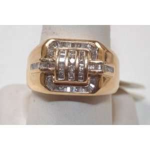    14k Yellow Gold and Diamond Mens Ring Jewelry B/new Jewelry