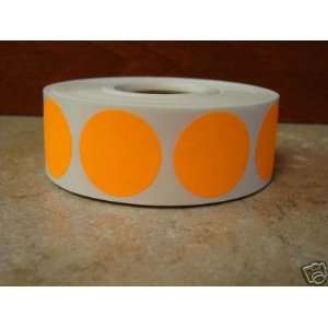   Rolls 5100 1 in Round Orange Thermal Transfer Labels: Office Products