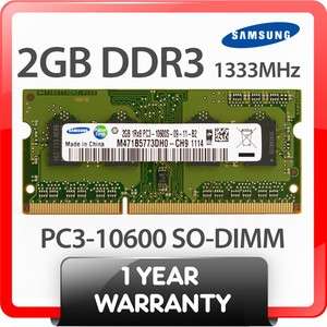   1333MHz PC3 10600 204 pin SO DIMM RAM Memory (M471B5773DH0 CH9)  