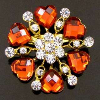   Item  1 pc Austrian rhinestone crystal flower brooch pin