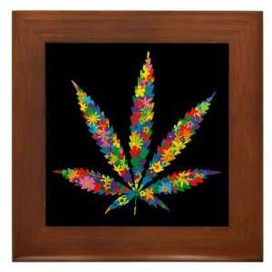  Framed Tile Marijuana Flowers 60s 