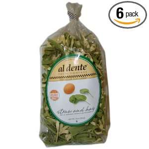 Al Dente Straw and Hay, Spinach and Egg Fettuccine, 10 Ounce (Pack of 