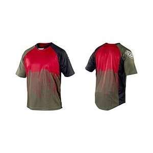   Cycling Jersey 2011 Large Red / Green Paint Drip