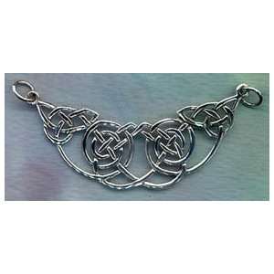  Celtic Jewelry Component Dramatic Knotwork Finding in 925 