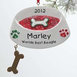    Personalized Dog Christmas Ornaments   Dog Bowl