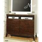 Acme Adel Cherry brown finish wood TV media chest cabinet