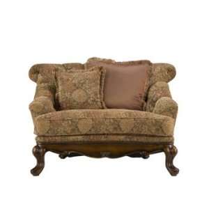 Bazille Cognac Chenille Chair and a Half 
