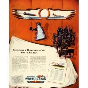   NJ Torpedo Engine O2+N WWII   Original Print Ad
