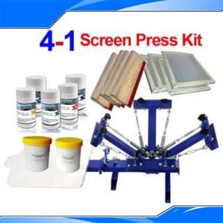 Color 1 Station Screen Printing Press & Supplies Kit  