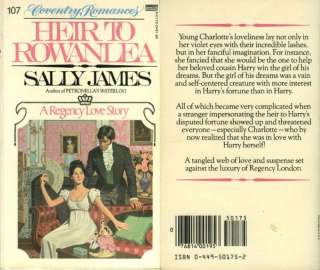 SALLY JAMES ~ HEIR TO ROWANLEA ~ REGENCY ROMANCE  