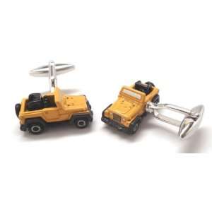    Yellow Jeep Classic Car Collection Cufflinks Cuff Links: Jewelry