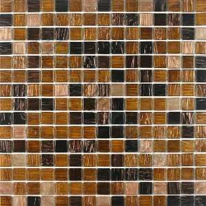   Bronze/Copper Gem Blends Glossy Glass Tile   17966: Home Improvement