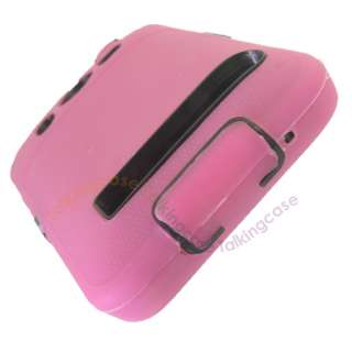 Pink Black Dual Layer Armor Hybrid Hard Case with Silicone Cover for 