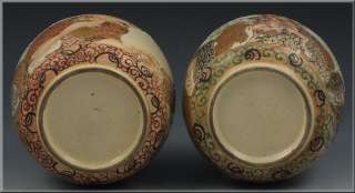 Fine Pair of Meiji Period Japanese Satsuma Vases  