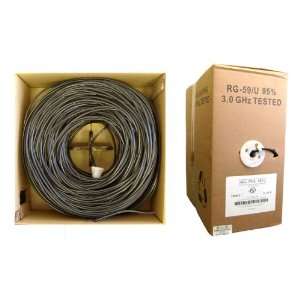  Offex Wholesale RG59U 20AWG, Solid Coaxial Cable, Black 