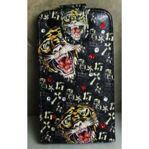  CASES Iphone 3g 3gs Leather like Case Ed Hardy Tiger Tattoo Design 