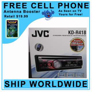JVC KD R418 In Dash CD MP3 WMA Front Panel USB PLAYER  