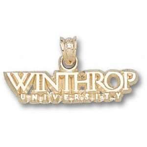   Winthrop Eagles Solid 10K Gold WINTHROP UNIVERSITY Pendant Sports