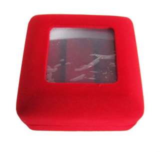   glass top red watch display case with soft red suede like material