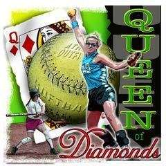 Softball T Shirt Queen Of Diamonds Pitcher Tee Hoodie Long Sleeve 