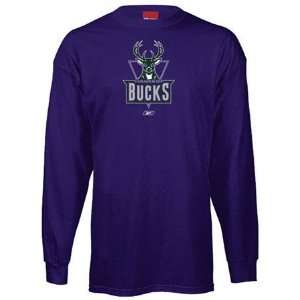  Milwaukee Bucks Primary Logo Long Sleeve T Shirt Sports 