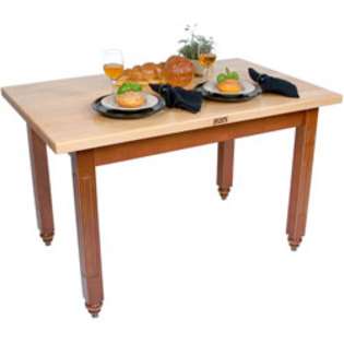 John Boos Kitchen Table with Maple Top at 