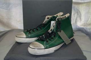   VARVATOS CONVERSE CHUCK TAYLOR SPECIALTY HI TOP LEATHER GREEN SNEAKERS