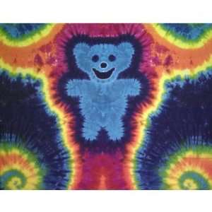 Blue Bear Tie Dye Fabric Tapestry Wall Hanging 