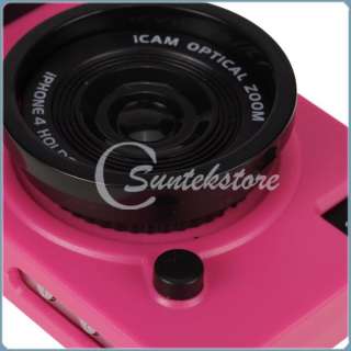 Camera Style Hard Plastic Skin Case Cover for Apple iPhone 4 4G 4S 