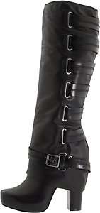 JESSICA SIMPSON Gilly BLACK Tall Knee Boots Platform Leather Womens 