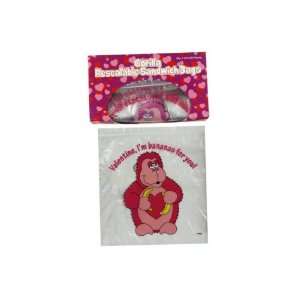  Valentine Resealable Sandwich Bags   Pack of 30