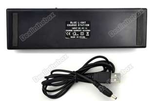 Black 4X 2800mAh Battery Charger Dock Station For Nintendo Wii Remote 