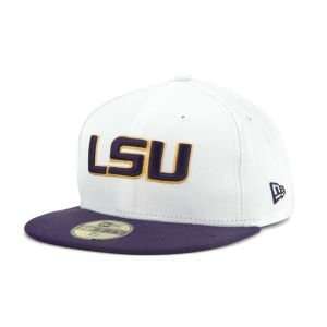    LSU Tigers New Era NCAA White 2 Tone 59Fifty Hat