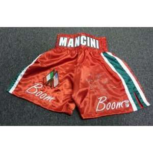  Ray Boom Boom Mancini Signed Boxing Trunks Psa Coa 