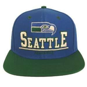  Seattle Seahawks Retro 3D Snapback Cap Hat 2 Tone Blue 