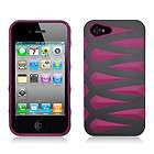 For Apple iPhone 4 4S Hybrid Hot Pink Tpu Black Z Snap