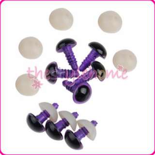 Safety Plastic Eyes For Toy Bear Plush   10MM Purple  
