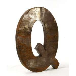 Industrial Rustic Metal Large Letter Q 36H:  Home 