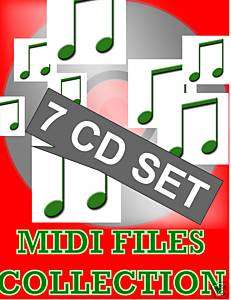 800000 MIDI FILES, ROLAND YAMAHA TRACKS MIDIFILES 7 CDs  