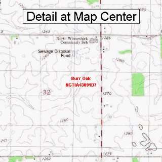 USGS Topographic Quadrangle Map   Burr Oak, Iowa (Folded/Waterproof 