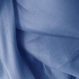  Silk Fabric Plain Organza Blue Bonnet