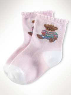 Teddy Bear Crew Sock   Infant Girls Accessories   RalphLauren