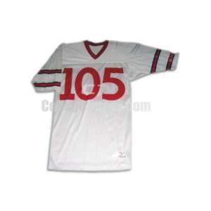   White No. 105 Team Issued Cornell Football Jersey: Sports & Outdoors