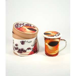  Coffee Beans Mug, Filter and Coaster Set