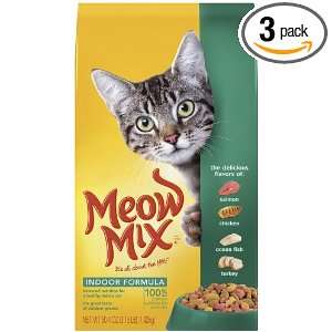 Meow Mix Indoor Formula, 3.15 Pounds (Pack of 3)