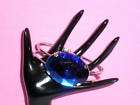 bling huge blue mirror stone hinged bangle top store location