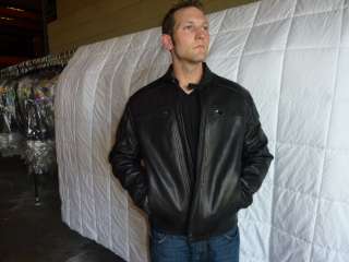 399 Andrew Marc New York Boston Lamb leather Moto Jacket coat black 