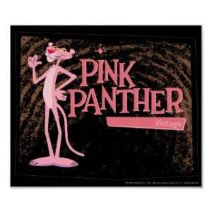 Pink Panther and Text on Black Bac   Customized Posters  