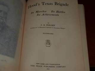 JOHN BELL HOOD Texas Brigade FIRST EDITION Civil War  